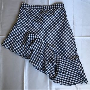 Gingham layered skirt